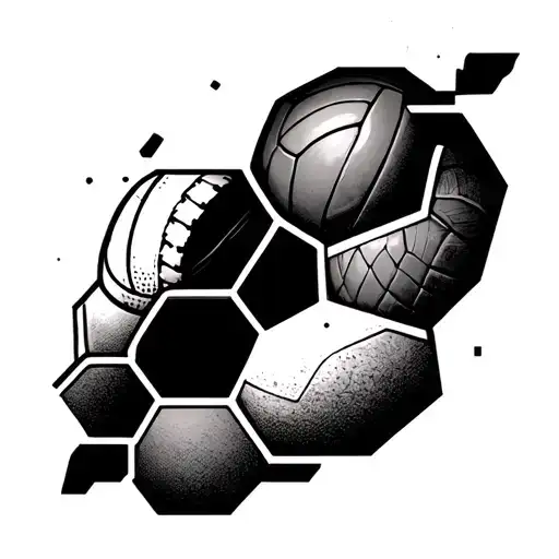 Upper sleeve tattoo of honeycomb shape base. Insidr each hexagon has my interest. Waterpolo, americanfootball, Gemini, n tattoo design idea