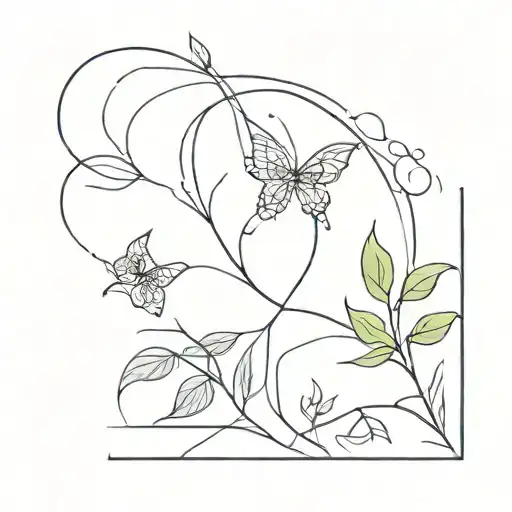 simple outline tattoo design idea