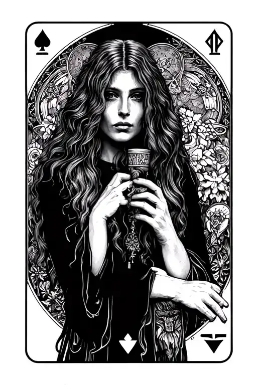 Stevie nicks tarot card tattoo design idea