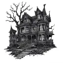 Haunted Mansion tattoo design idea
