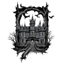 Haunted Mansion tattoo design idea