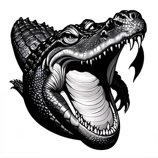Alligator tattoo design idea