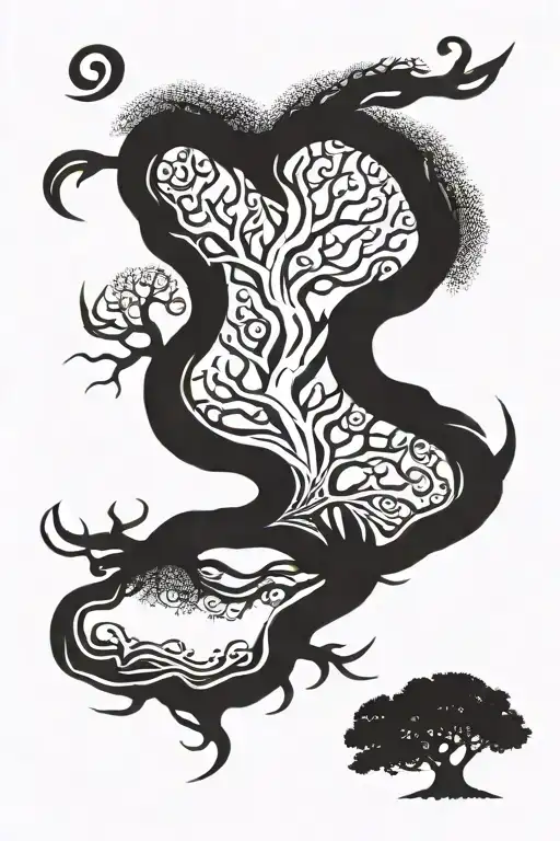 yggdrasil tree of life tattoo design idea