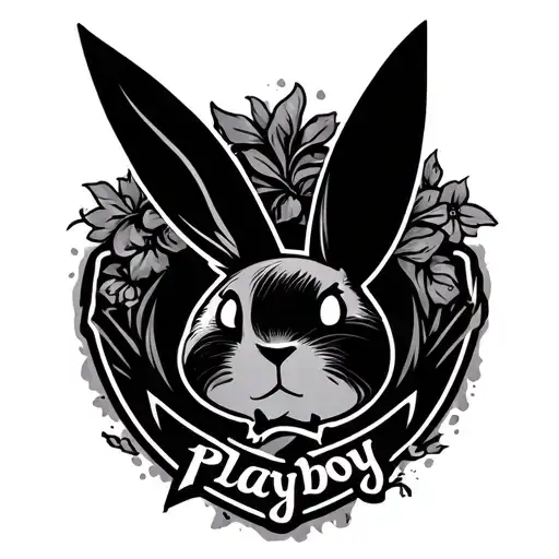 Playboy bunny logo tattoo design idea