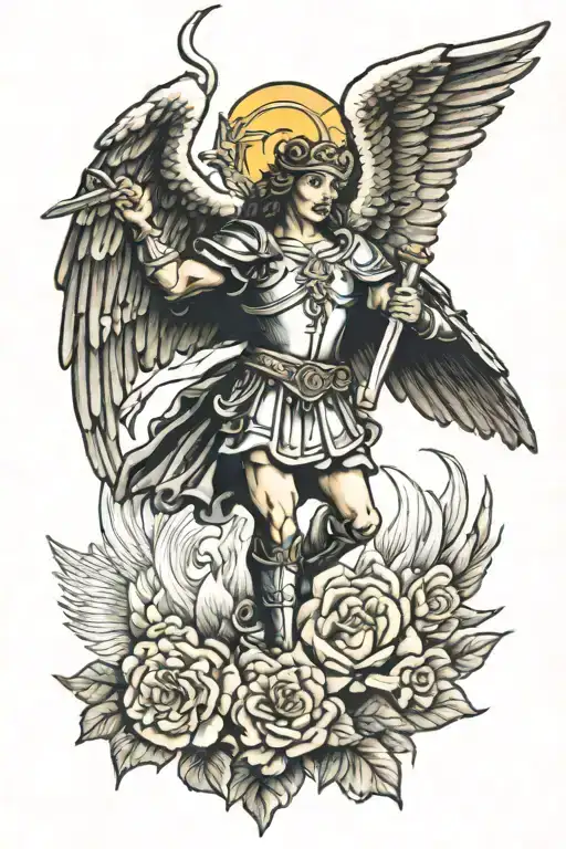St Michael tattoo design idea