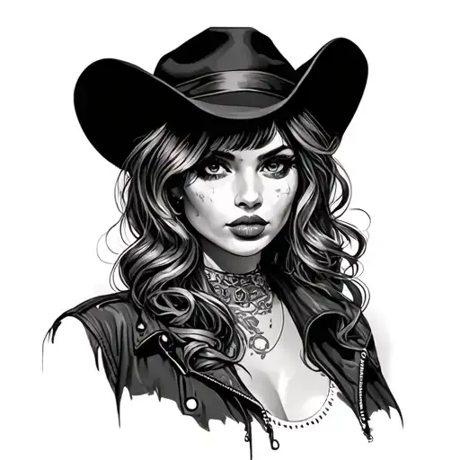 gangster girl tattoo design idea