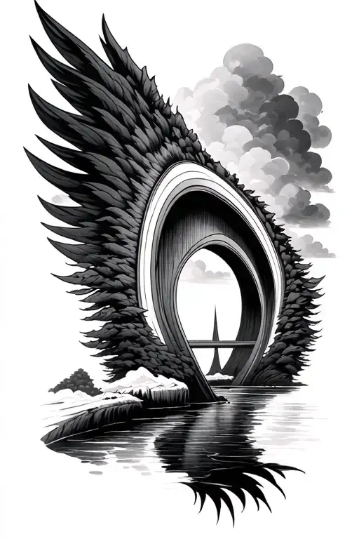 Rainbow Bridge tattoo design idea