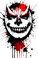 devil smile face tattoo design idea
