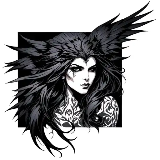 Morrigan tattoo design idea
