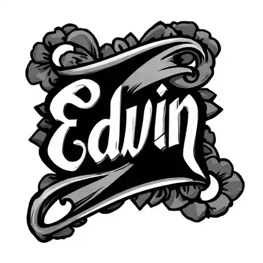 edwin name tattoo Chicano style tattoo tattoo design idea