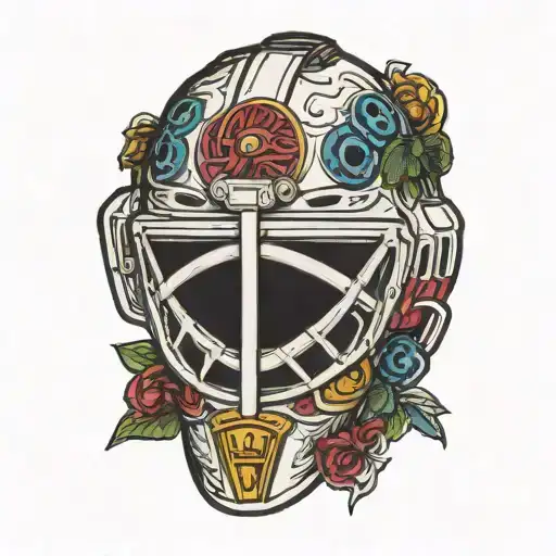 hockey goalie mask st louis tattoo design idea