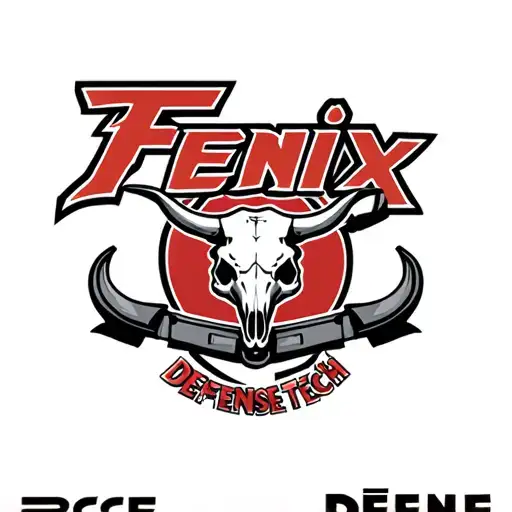 "Fenix Defense Tech" "Fenix Defense Tech" Logo for a defense company based in Arizona using the state line and a cow skull. tattoo design idea