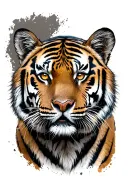 tiger face tattoo design idea
