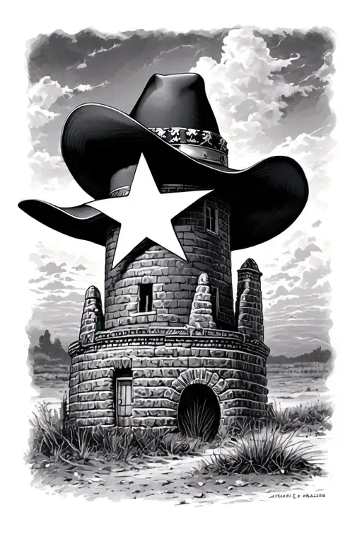 Texas Alamo tattoo design idea