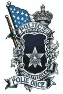 police flag tattoo design idea