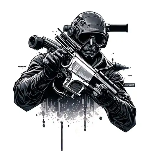 Cyberpunk 2077 tattoo design idea