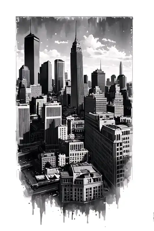 Philly Skyline tattoo design idea