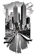 Philly Skyline tattoo design idea