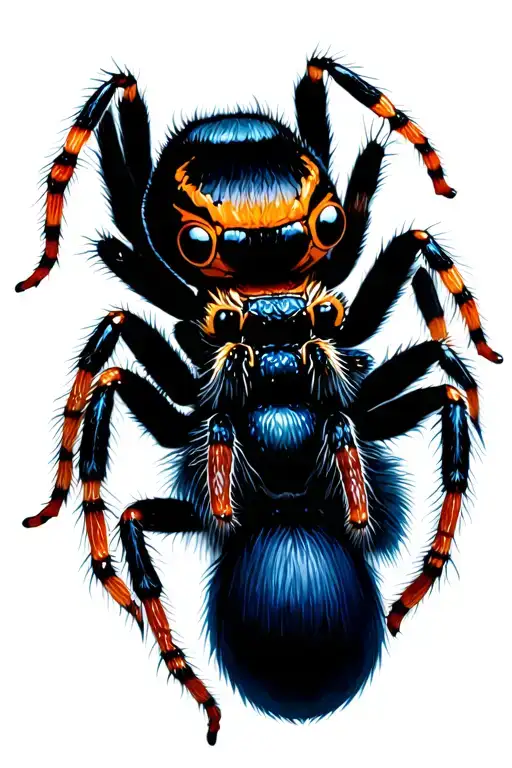 Jumping Spider tattoo design idea