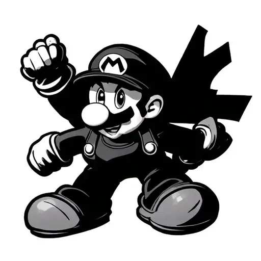 Paper Mario tattoo design idea