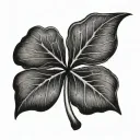 06/01/2005 in roman numerals with a 5 leaf clover  tattoo design idea