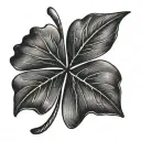 06/01/2005 in roman numerals with a 5 leaf clover  tattoo design idea