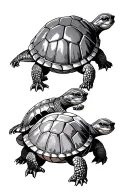 3 Turtles tattoo design idea