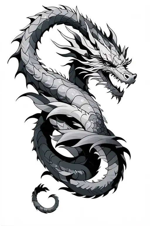 Dragon Wrapped Around Arm tattoo design idea