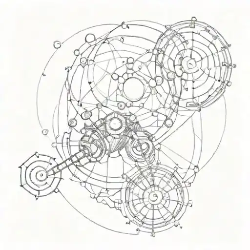 Atom quantum computer tattoo design idea