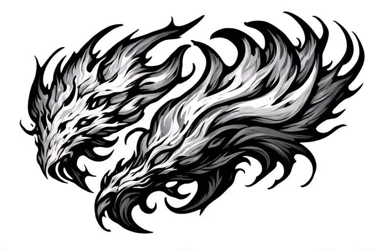 Fire And Air tattoo design idea