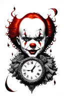pennywise time to float tattoo design idea