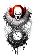 pennywise time to float tattoo design idea