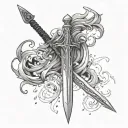 Claymore Sword tattoo design idea