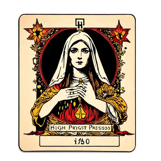 High priestess tarot card tattoo design idea