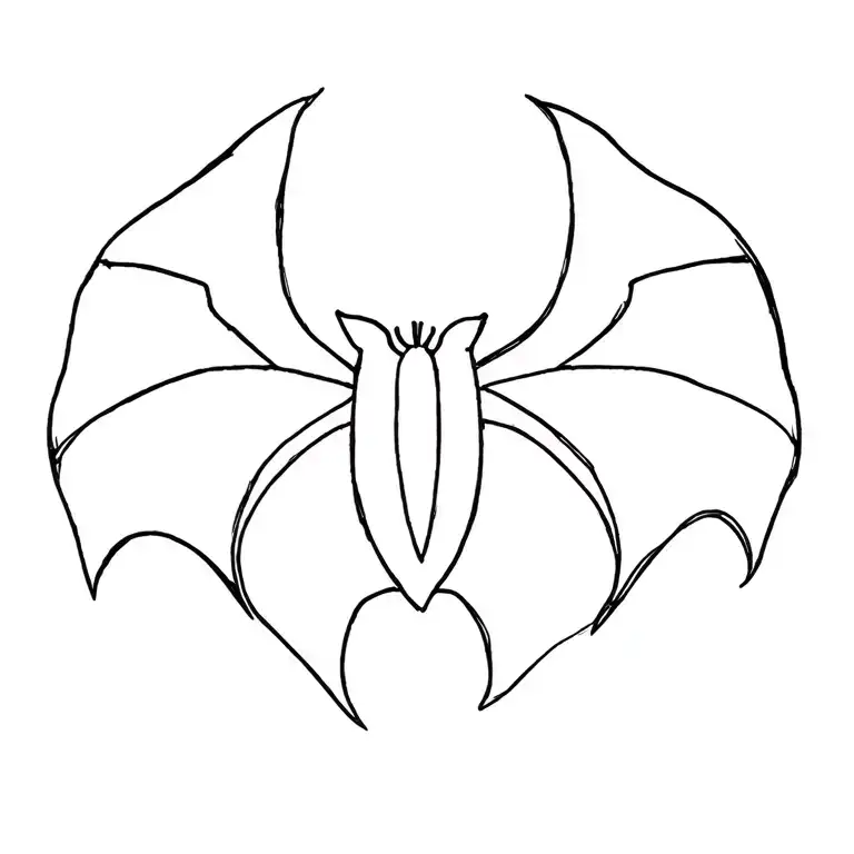 bat and butterfly wings tattoo design idea