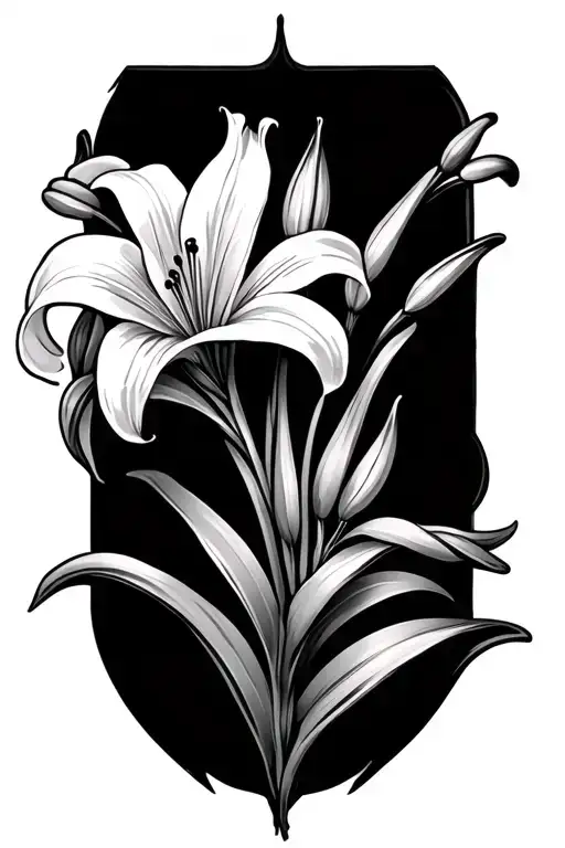 Easter Lily tattoo design idea
