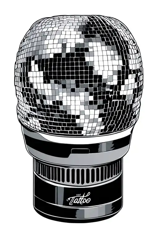 discoball tattoo design idea