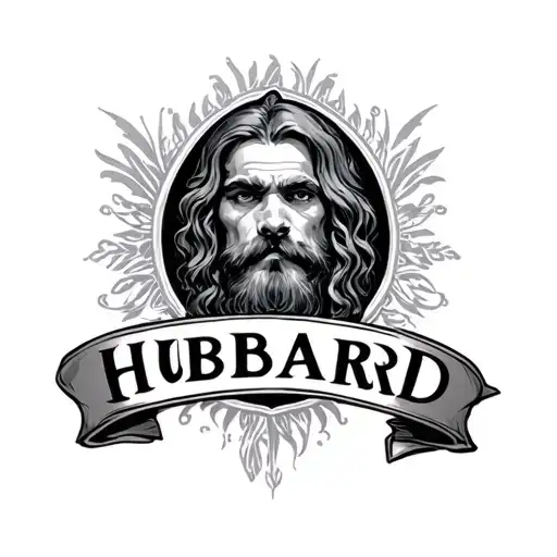 last name hubbard tattoo design idea