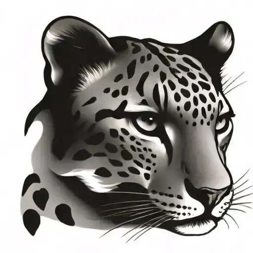 snow leopard pattern an eye tattoo design idea