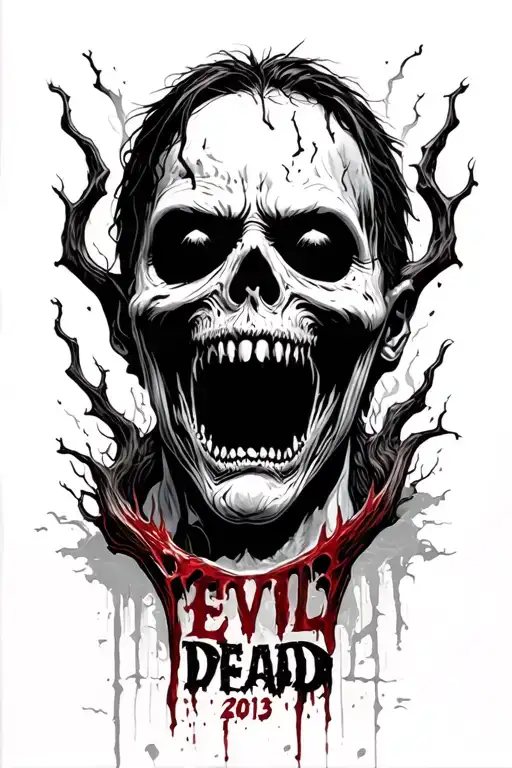 evil dead 2013 movie poster tattoo design idea