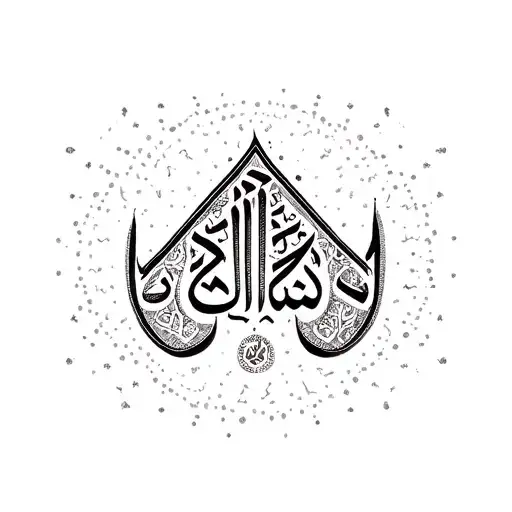arabic calligraphy kufi scripe tattoo design idea