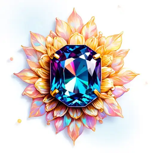 Birthstone tattoo design idea