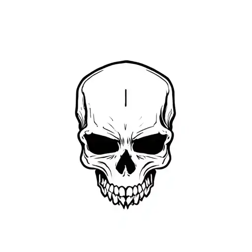 Western americana skull tattoo design idea
