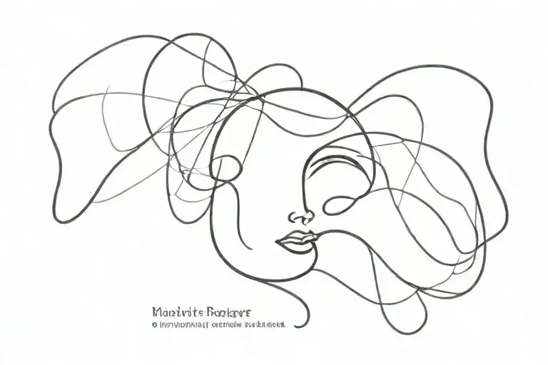 simple tattoo that represents the Maggie Roger's lyrics "there's a symphony going on inside my head" tattoo design idea