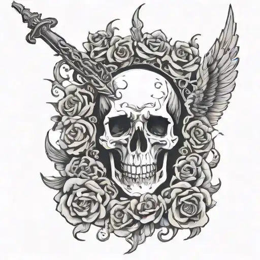 Death Is Certain Life Is Not tattoo design idea