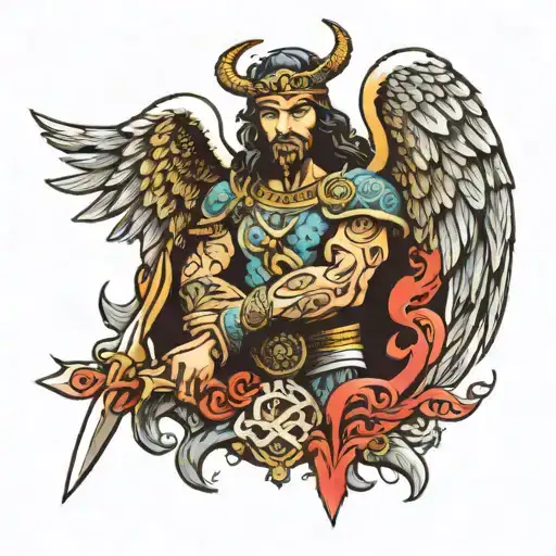 my name is DX, born in 1983, saint michael is my angel and i like tribal Polynesian tattoo design idea