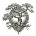 yggdrasil tree tattoo design idea