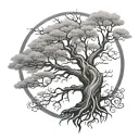 yggdrasil tree tattoo design idea