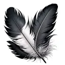 Crow Feather tattoo design idea