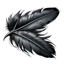 Crow Feather tattoo design idea